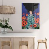 Acrylglasbild Porträt im Mohnblumenfeld - Hülya 