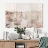 Tableau sur verre acrylique Paysage de rêve avec passerelle en bois 