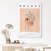 Acrylglasbild Saftige Pfirsiche - Ivy Green Illustration 