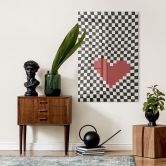 Acrylglas Optische illusie: Hart in pixelstijl - Kerr-Dineen 