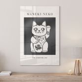 Tableau en verre acrylique Maneki Neko - Le chat porte-bonheur - KsanaKalpa 