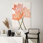 Tableau sur verre acrylique Fleurs de lotus colorées - Kubistika 