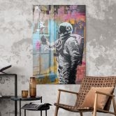Acrylglasbild Astronaut mit Taube - Kuryliuk 