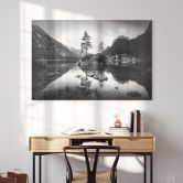 Acrylglasbild Malerische Landschaft mit glasklarem Bergsee - Hintersee 