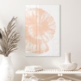 Acrylglasbild Abstrakte Muschel in Pfirsichfarben | Peach Fuzz - Martina 