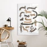 Acrylglas Verspielte Dackel - Hunde Illustration - Melin 