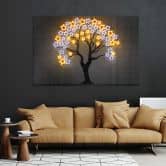Acrylglasbild Baum mit Sternen | Kunst im Neon Design - Mielu 