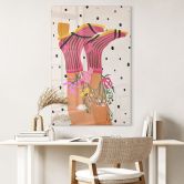 Acrylglasbild Sockenliebe trifft Flower Power - Mokate 