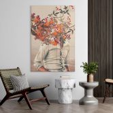 Acrylglasbild Moth - Mann mit Blumen - Surreale Kunst 