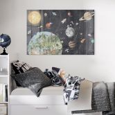 Acrylglasbild Sonnensystem mit Planeten und Erde - Ms Tiff 