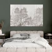 Acrylglasbild Wald mit Waldlandschaft in Beige - Ms Tiff 