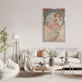 Acrylglasbild Mucha - Vier Künste: Die Malerei 