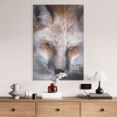Tableau en verre acrylique Portrait d'animal Renard rouge - Nagi 