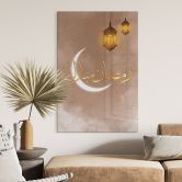 Acrylglasbild Ramadan Mubarak mit Laternen 