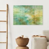 Acrylglasbild Abstrakter Horizont in Limettengrün - Schmucker 