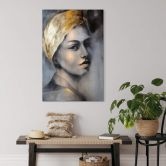 Acrylglasbild Schmucker - Das Mädchen mit dem goldenen Haarband 