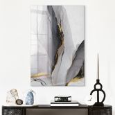 Acrylglasbild Abstrakte Komposition in Gold und Grau - Shelest 