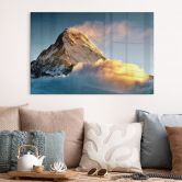 Acrylglasbild Sonnenaufgang über dem schneebedeckten Berg - Annapurna Himal 