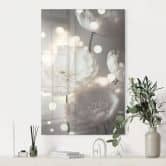 Tableau en verre acrylique Fleurs blanches dans un océan de lumière - Treechild 