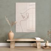 Acrylglasbild Zarte Konturen einer Frau - Line Art - Tunaboylu 