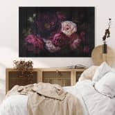 Tableau sur verre acrylique Bouquet de fleurs avec pivoines - UN Designs 