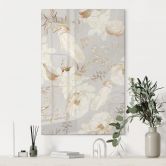 Acrylglasbild Vögel zwischen weißen Blumen - UN Designs 