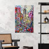 Acrylglasbild Zamart - New York Empire State Building - Rizzi-Stil 