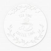Acrylglas, raamfoto om op te hangen Tijd doorbrengen met koffie en thee - Rond 