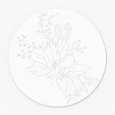Acrylglasbild, Fensterbild zum Aufhängen Elegante Blütenpracht - Magnolien - Rund 