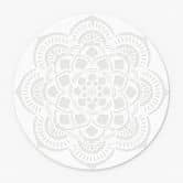 Acrylglasbild, Fensterbild zum Aufhängen Geometrisches Mandala Ornament - Rund 