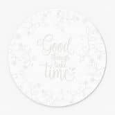 Spruch Acrylglasbild, Fensterbild zum Aufhängen Good things take time - Rund 