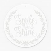 Acrylglasbild, Fensterbild zum Aufhängen Smile and shine - Rund 