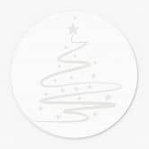 Acrylglas afbeelding, raamafbeelding kerstboom om op te hangen Line Art - rond 