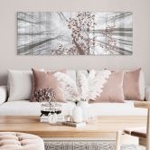 Tableau sur verre acrylique Cimes d'arbres aux feuilles rouges - Coman 