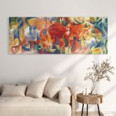 Acrylglasbild Marc - Spielende Formen - Panorama 