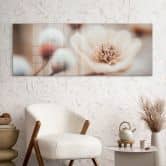 Tableau en verre acrylique Boho Fleur Soft Beige - Treechild - Panorama 