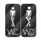 Acryldecoratie WC 02 - Man - Vrouw 