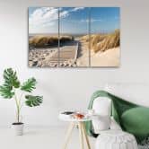Leinwandbild 3-teilig, Strand Meer Sand Natur 