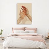 Leinwandbild Minimalistische abstrakte Hände 