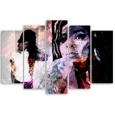 Leinwandbild 5 teilig, Amy Winehouse 