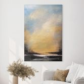 Wandbild Goldenes Licht am Abendhimmel - Bergius - Alu-Dibond 
