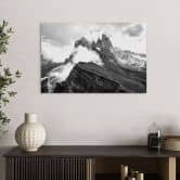 Wandbild Blick auf die Alpen - Berglandschaft der Dolomiten - Alu-Dibond 