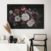 Wandbild Blumen Stillleben im Redouté-Stil - Bloomery Decor - Alu-Dibond 