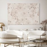 Wandbild Dahlien Shabby Chic Beige - Bloomery Decor - Alu-Dibond 