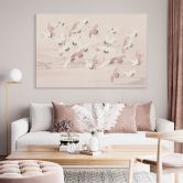 Wandbild Kraniche über dem See - Bloomery Decor - Alu-Dibond 