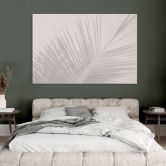 Wandbild Palmenblätter in Leinenoptik - Bloomery Decor - Alu-Dibond 