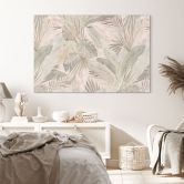 Wandbild Tropenblätter im Dschungel Pastell - Bloomery Decor - Alu-Dibond 