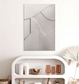 Wandbild Abstrakte Strukturen in sanftem Beige - Böhmer - Alu-Dibond 