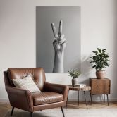 Wandbild Victory Hand - Zeichen des Friedens und Sieges - Bühler - Alu-Dibond 
