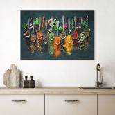 Wandbild Bunte Vielfalt an Gewürzen - Alu-Dibond 